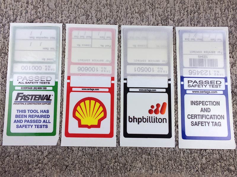 Identification tags and labels, inspection tags, inspection labels, video