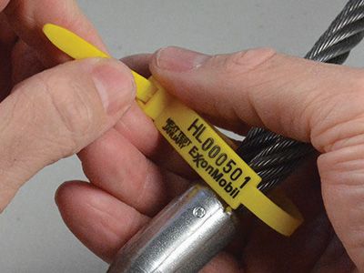wire rope tags, hex tag, inspection tags and asset label
