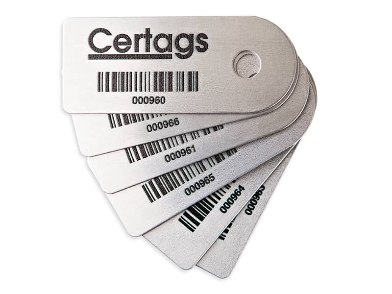 metal barcode labels, heavy duty, barcode aluminum