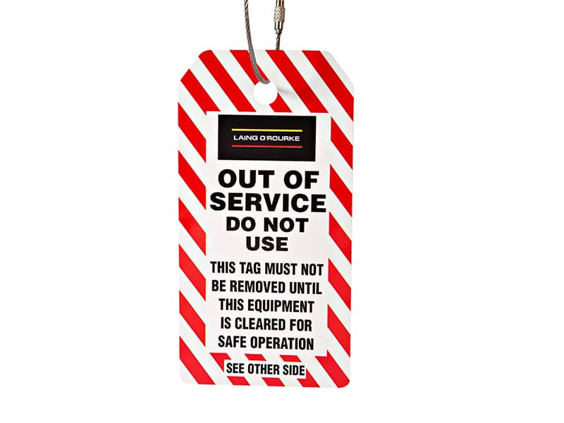 lockout tagout, do not use tag, out of service