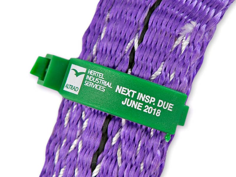next inspection due green ziptag, inspected zip tie, identification zip tie, color zip tags