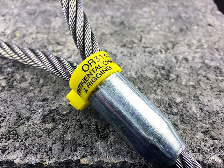 wire rope tags, hex tag, inspection tags and asset label