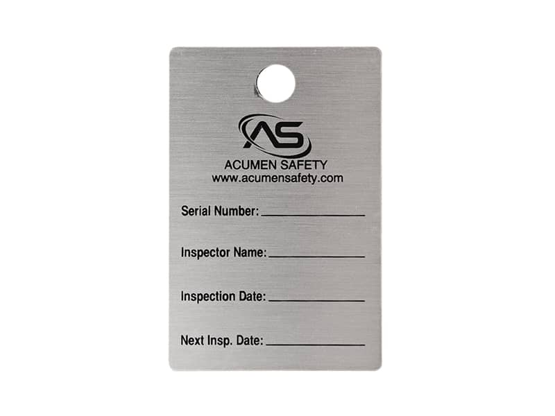 metal plates, metal identification tags and labels, inspection tags, inspection labels, video