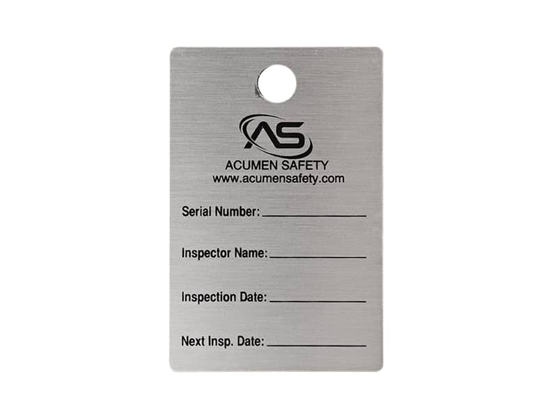 Metal id outlet tag