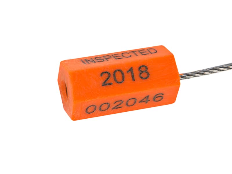 inspected hex tag red