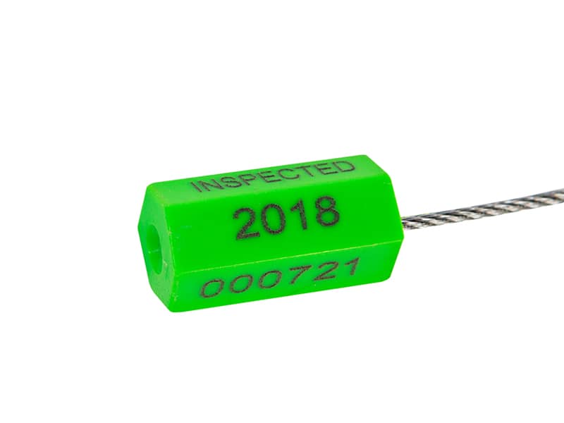 inspected hex tag green
