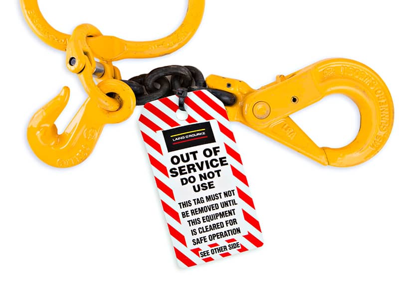 safety tag for equipment