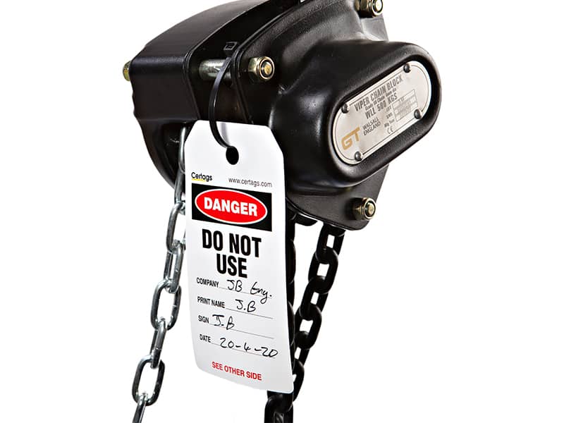 height safety tags