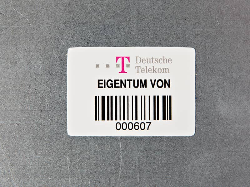 Branded barcoded international label with numbering