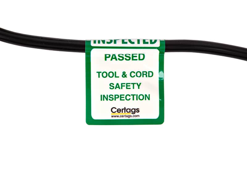 electrical equipment inspection label