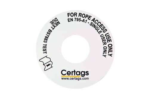 Rope Access Inspection Tag Disk