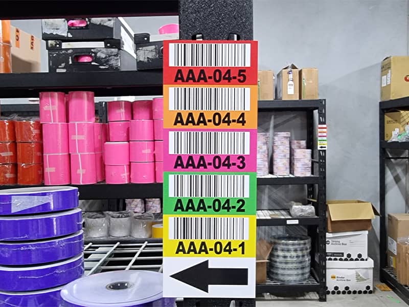 colorful barcode magnetic racking labels