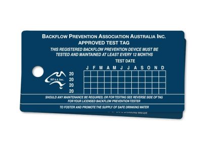 backflow prevention test tags