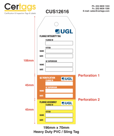Flange tags - Torque Tags for the Oil & Gas Industry - Certags UK