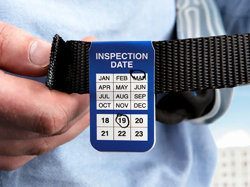 harness inspection heavy duty tag