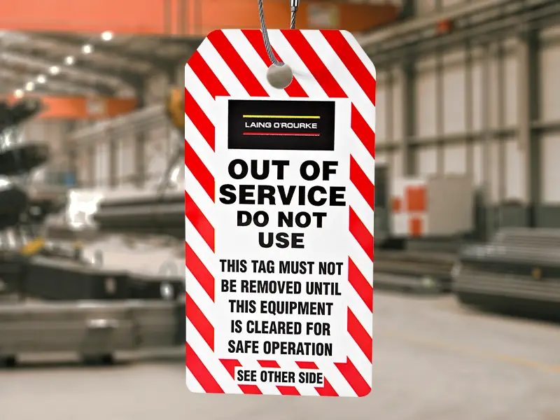 Out of Service Do Not Use LOTO Lockout Tagout Safety Tag