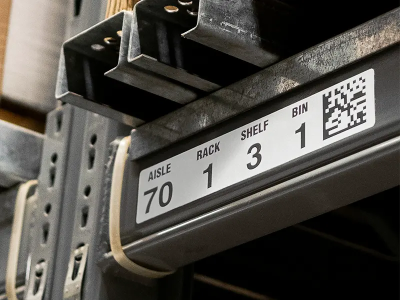 Warehouse Racking Label Heavy Duty PVC
